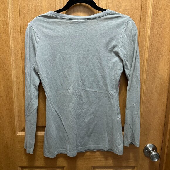 Self Esteem Y2K Long Sleeve Tattoo Gray Edgy Top in size Large - Picture 4 of 7